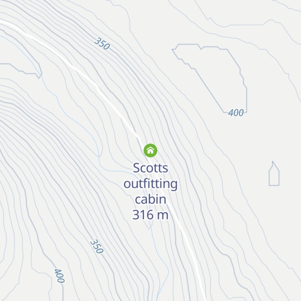 Map of Scotts outfitting cabin