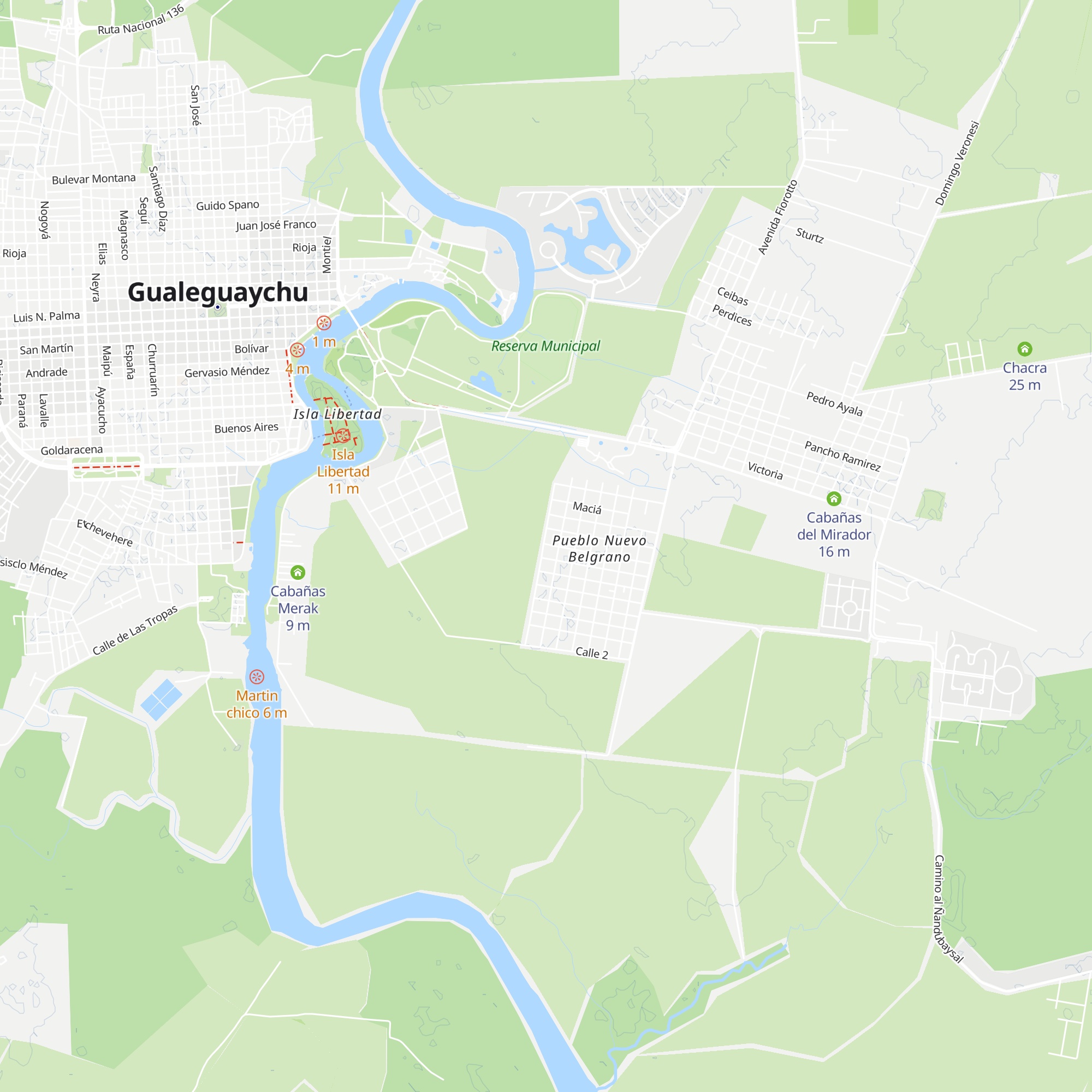 Cabañas Grünehaus map