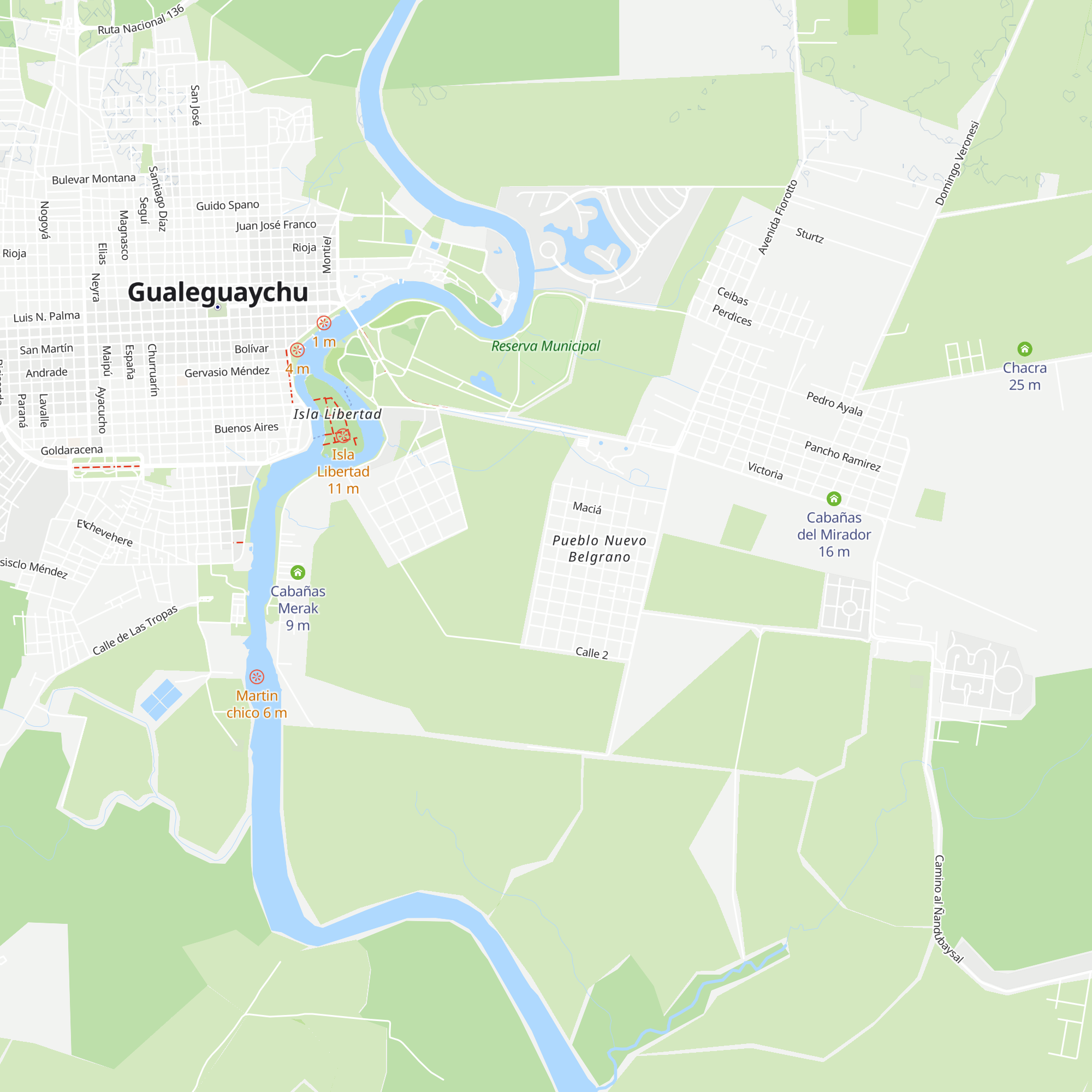 Cabañas Grünehaus map