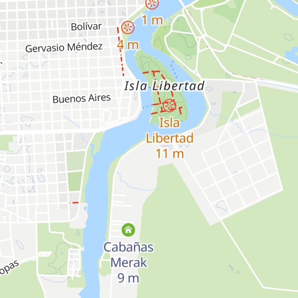 Map of Cabañas El Edén
