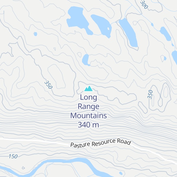 Map of Long Range Mountains