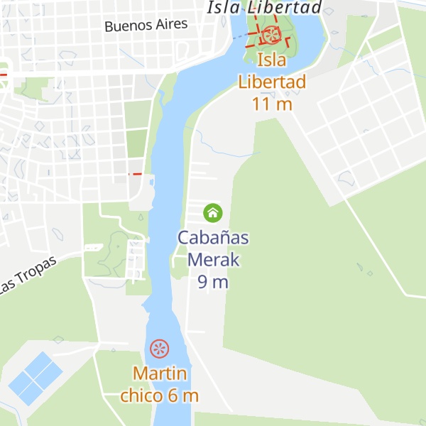 Map of Cabañas Merak