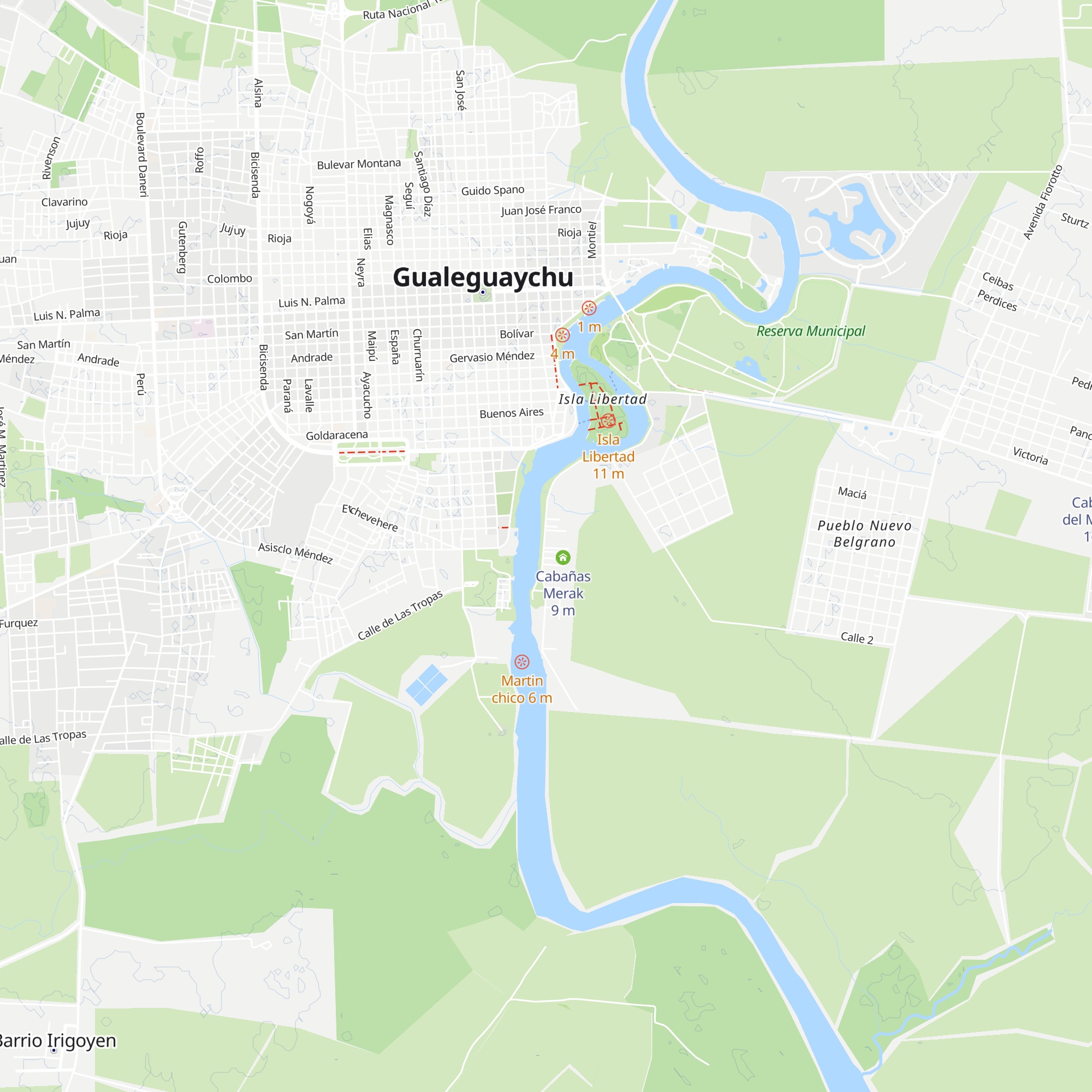Cabañas El Indiecito map