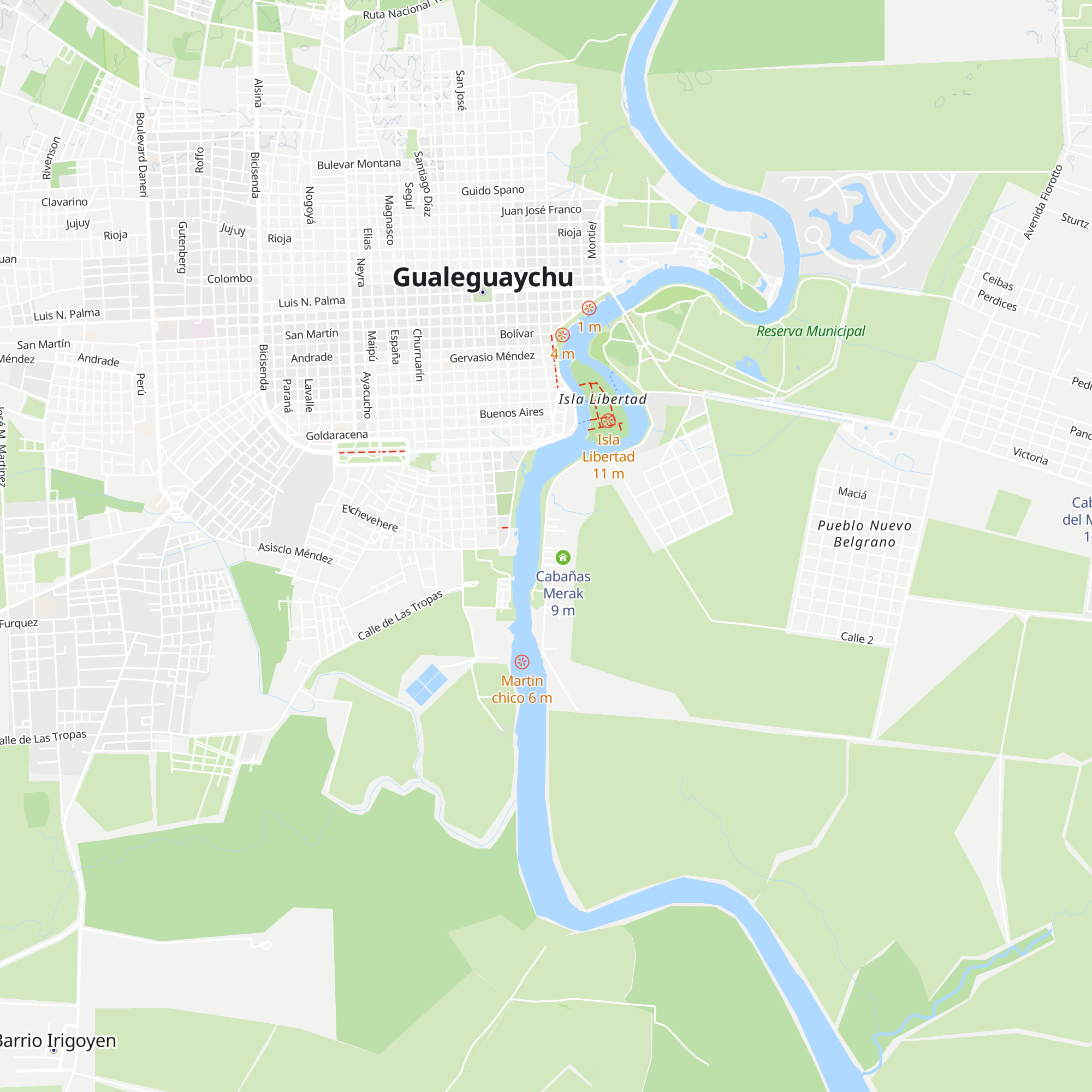 Cabañas El Indiecito map