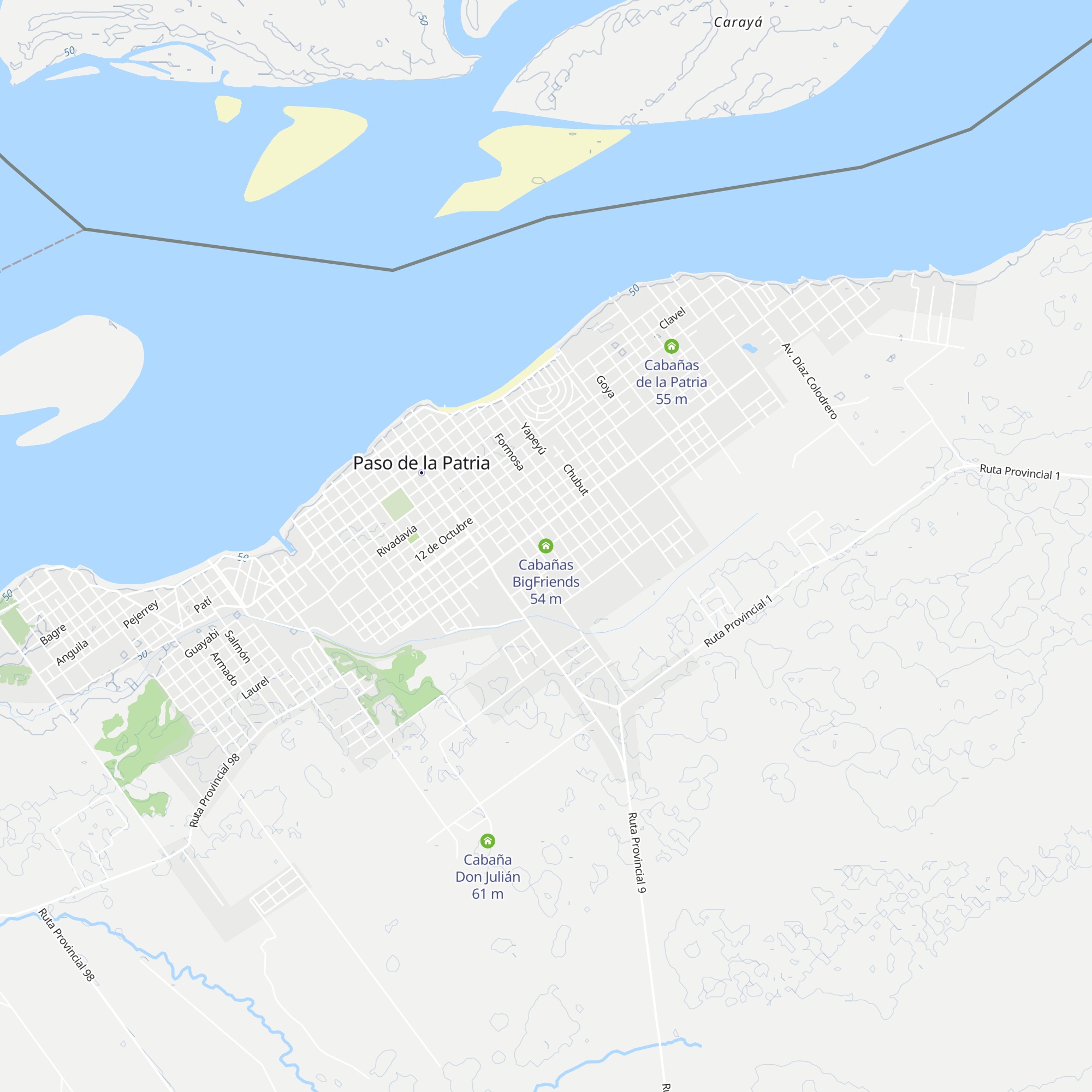 Cabañas BigFriends map