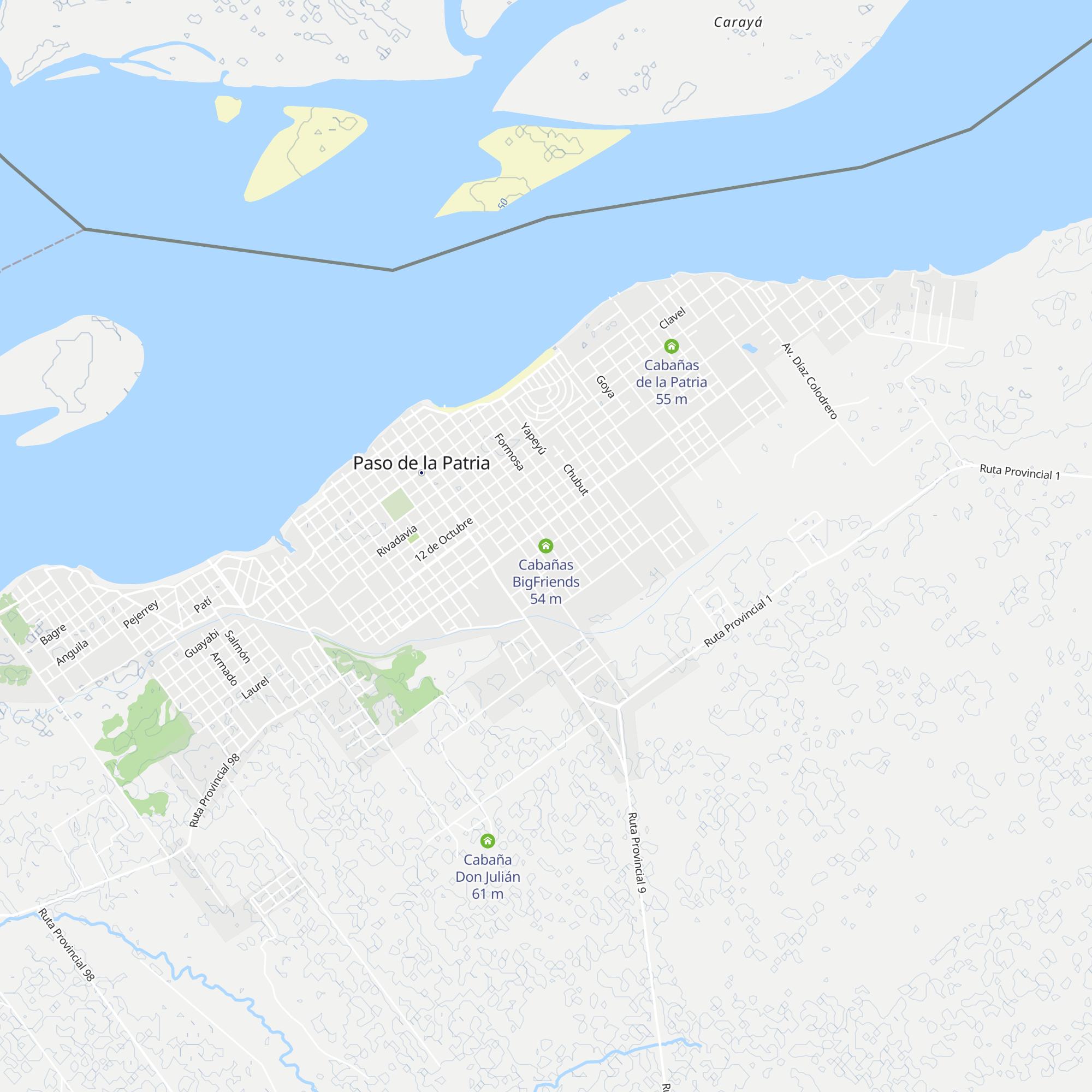 Cabañas BigFriends map