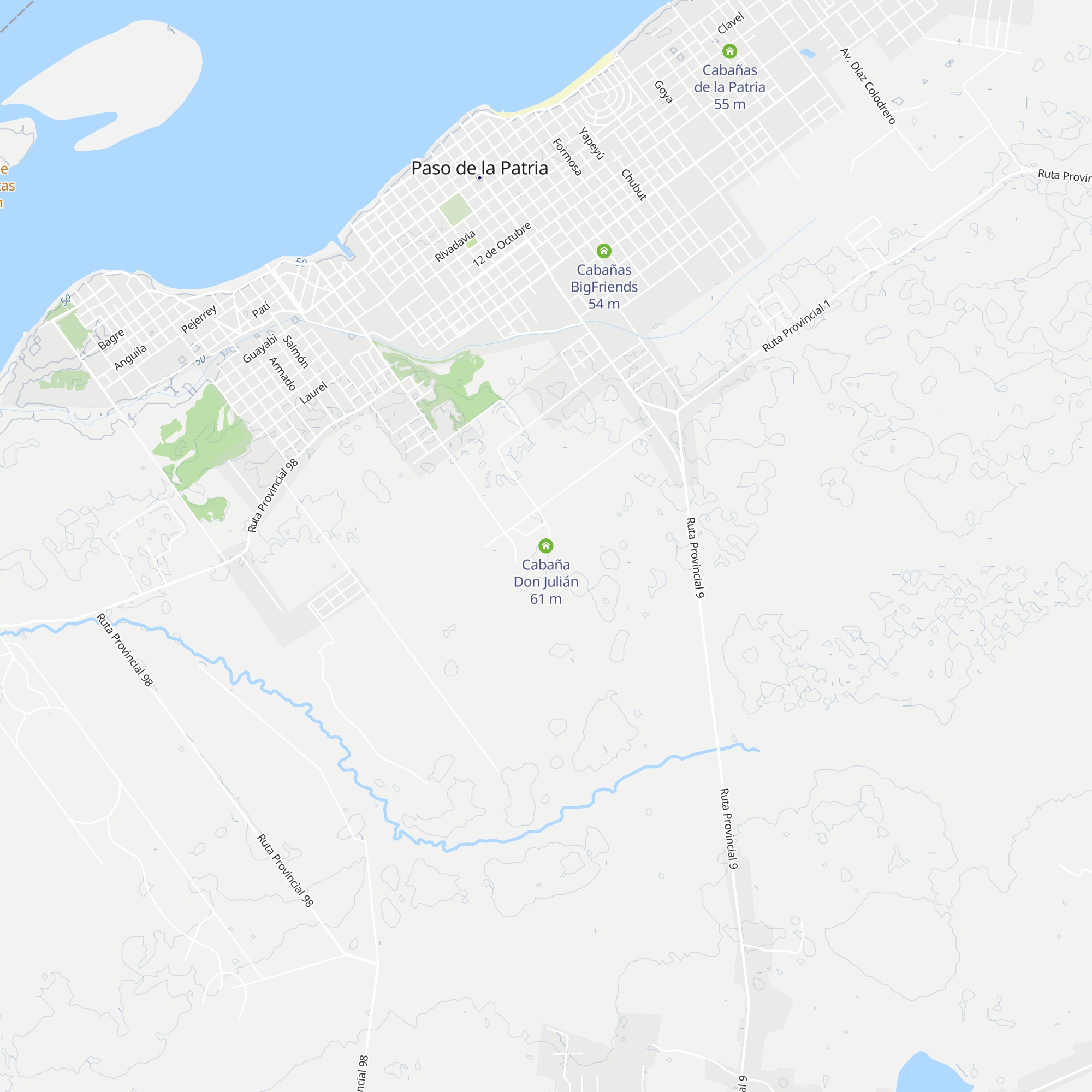 Cabaña Don Julián map