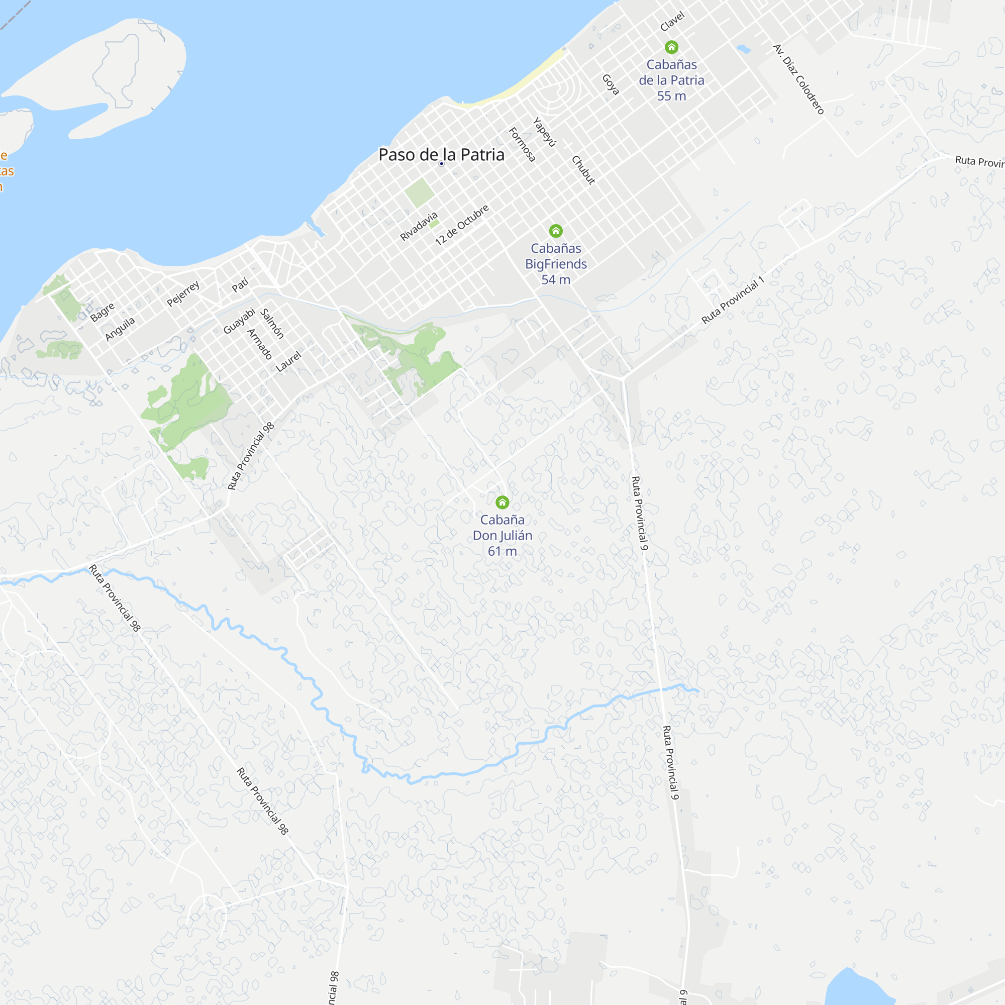 Cabaña Don Julián map