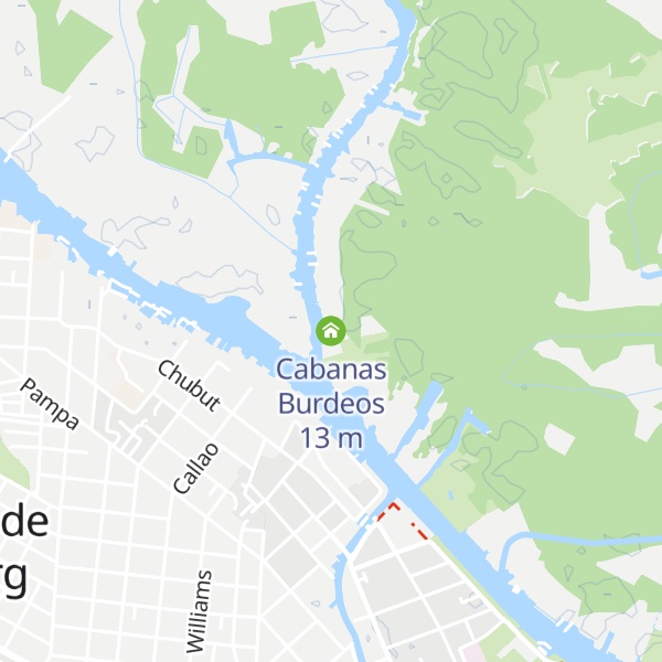 Map of Cabanas Burdeos