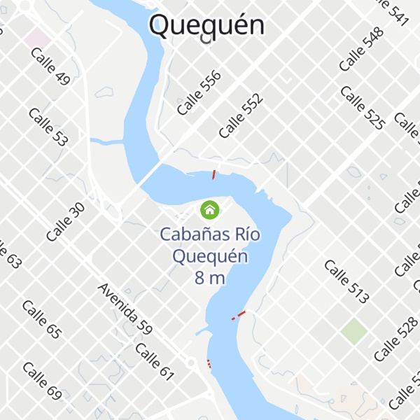 Map of Cabañas Río Quequén