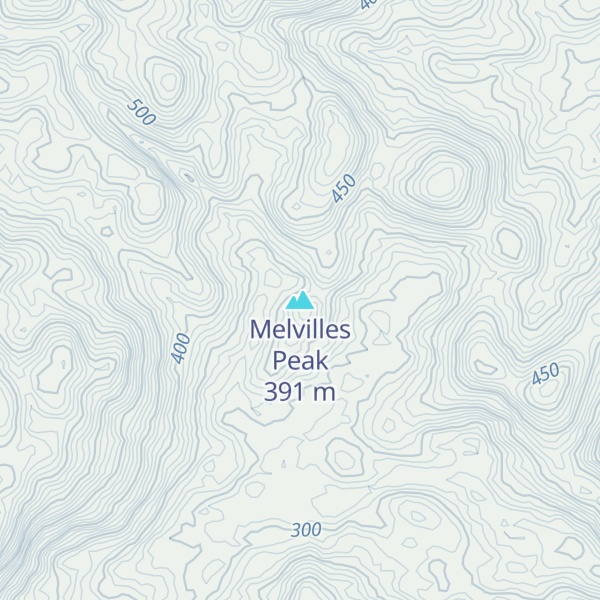 Map of Melvilles Peak