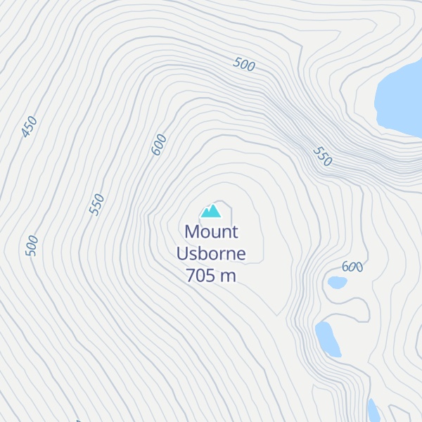 Map of Mount Usborne
