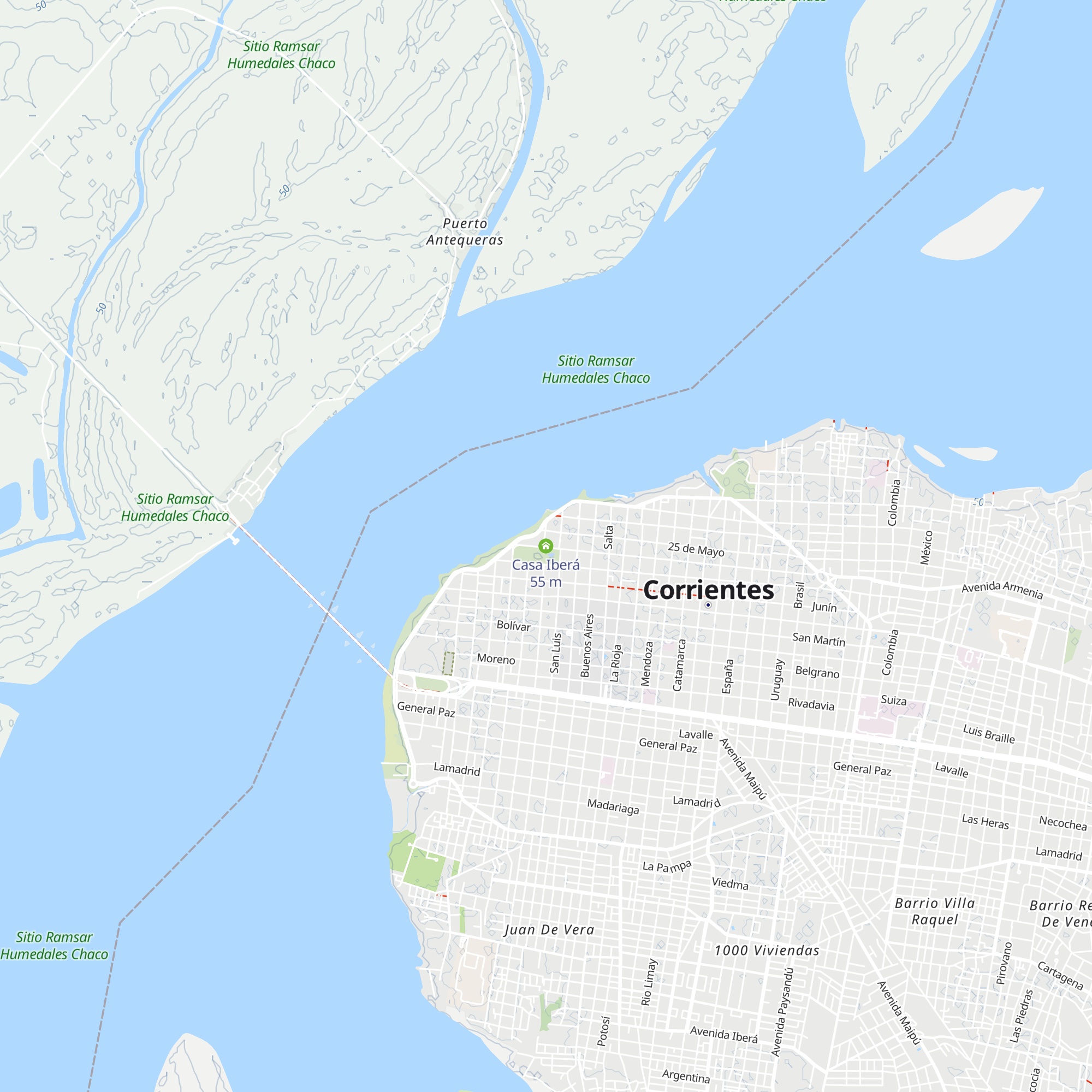 Casa Iberá map