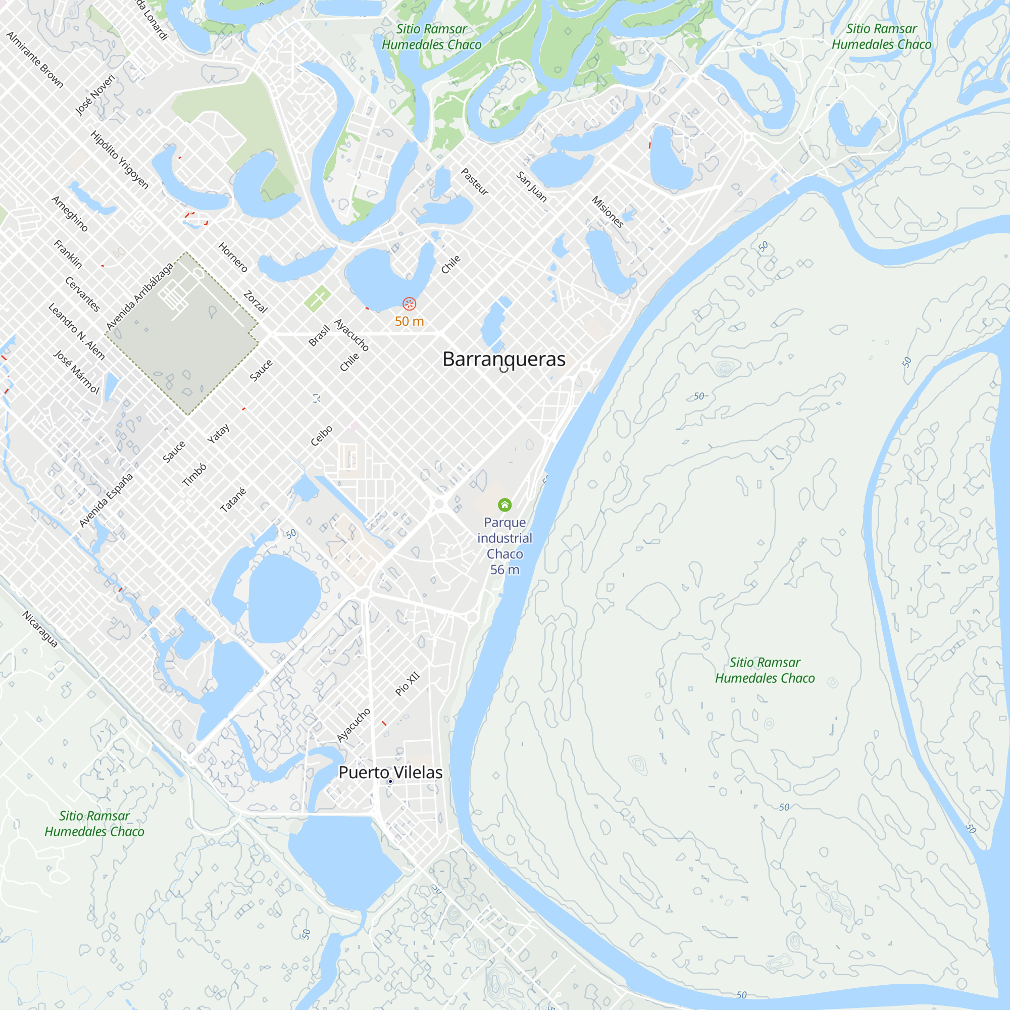 Parque industrial Chaco map