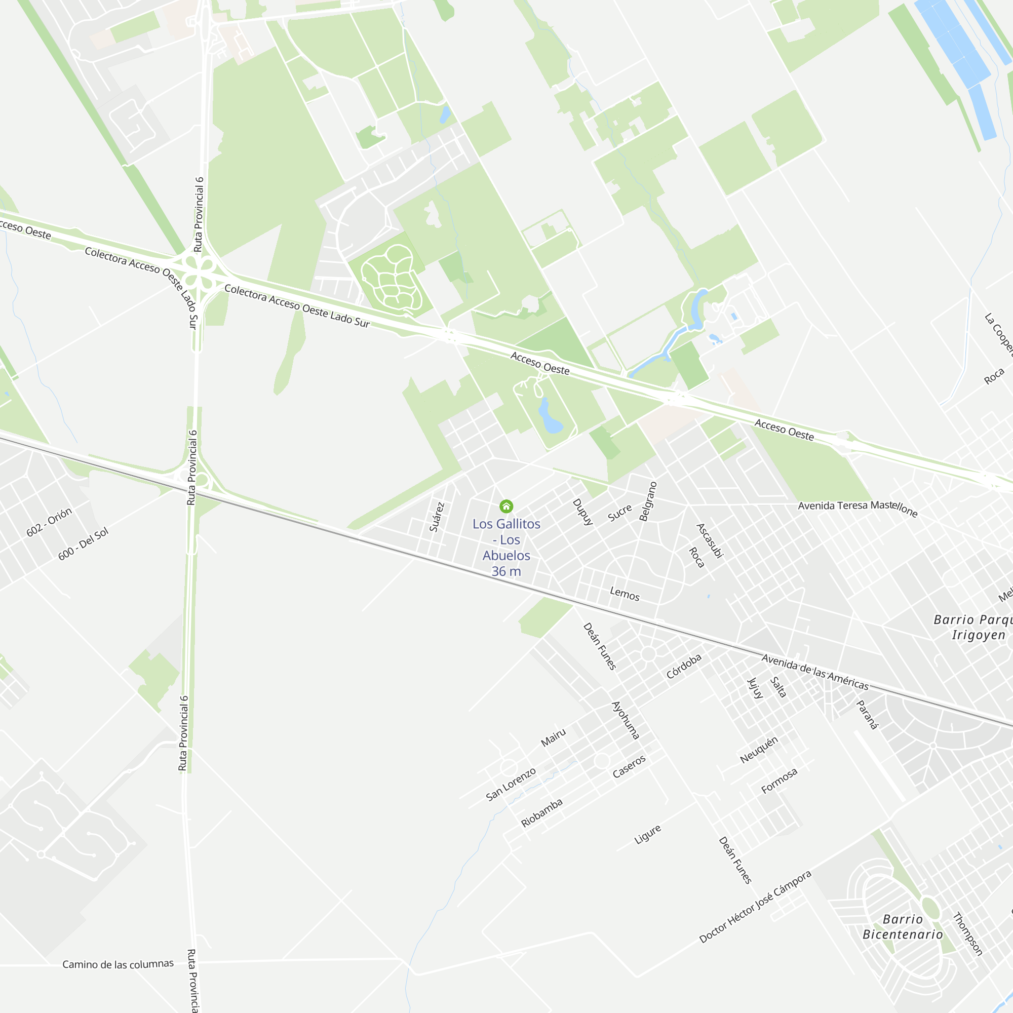 Los Gallitos - Los Abuelos map