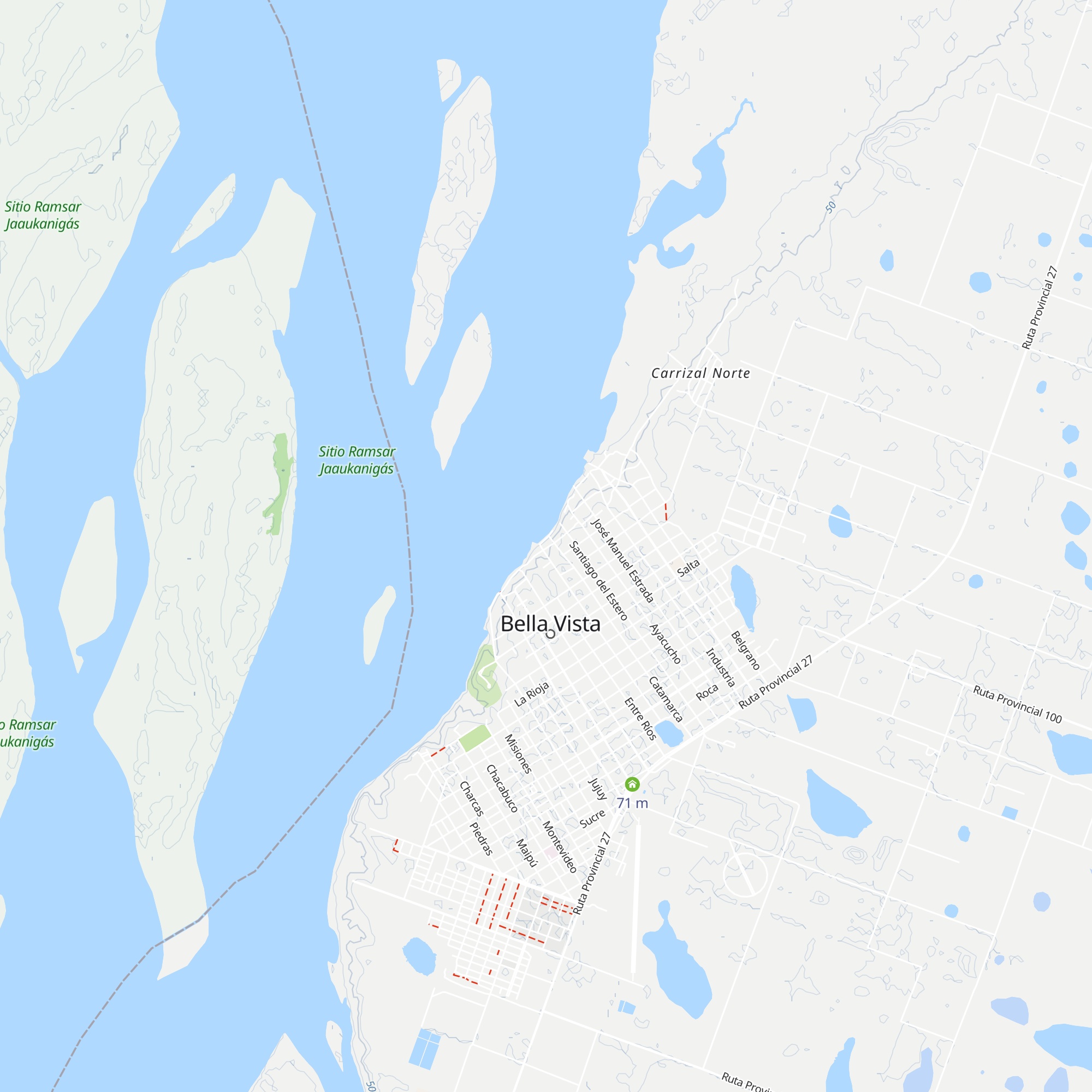 Cabañas Bella Vista map