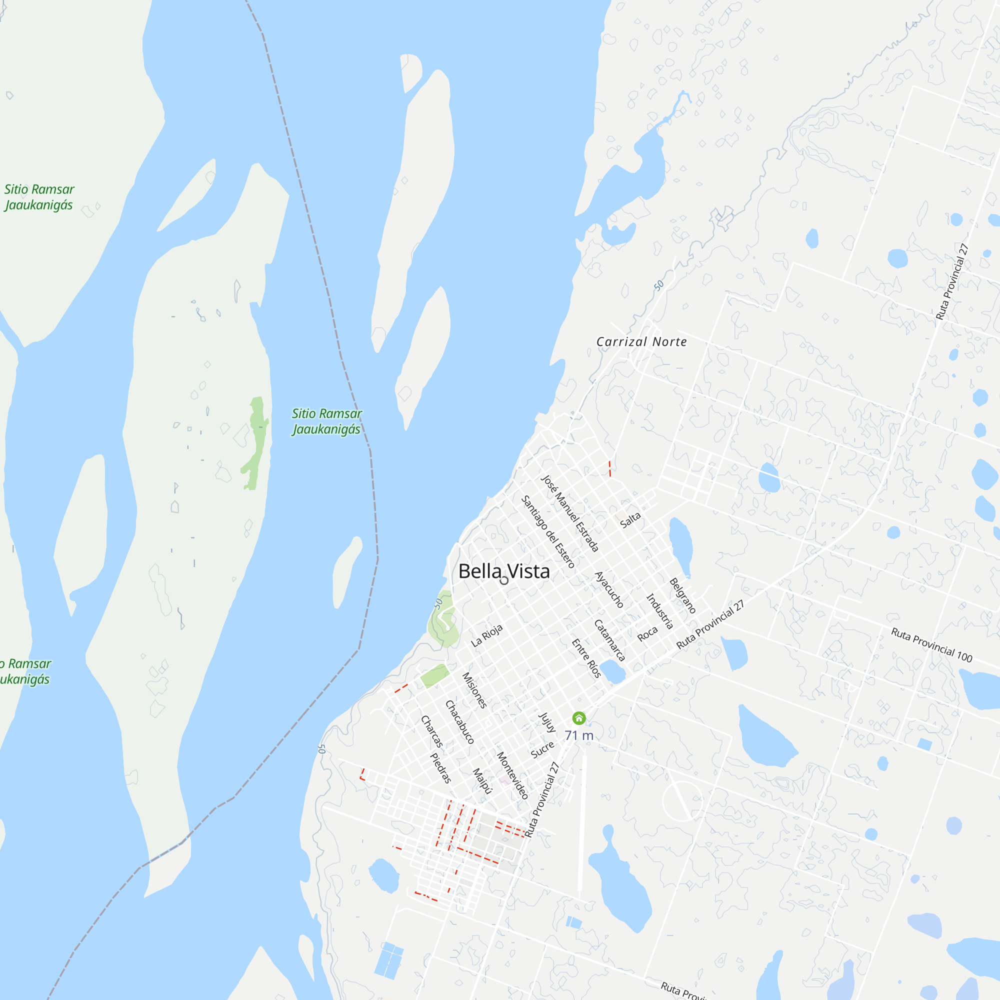 Cabañas Bella Vista map