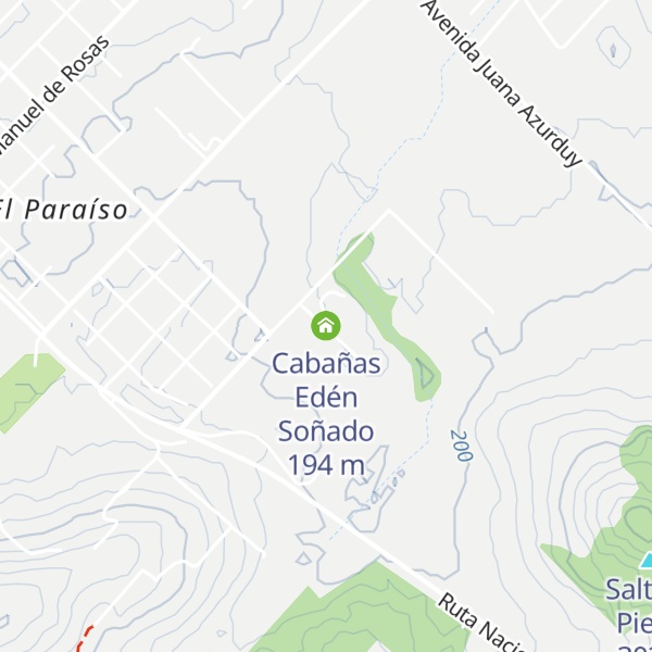 Map of Cabañas Edén Soñado
