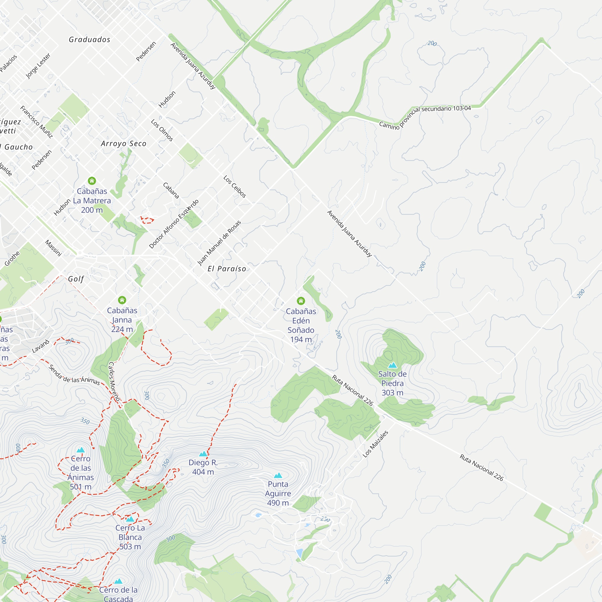 Cabañas Edén Soñado map