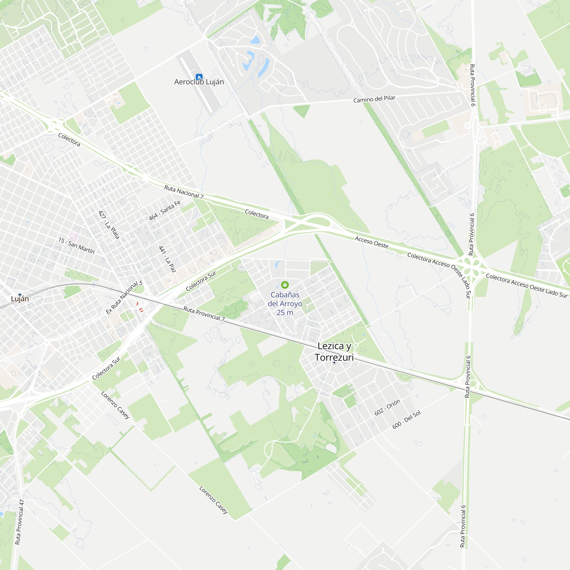 Cabañas del Arroyo map