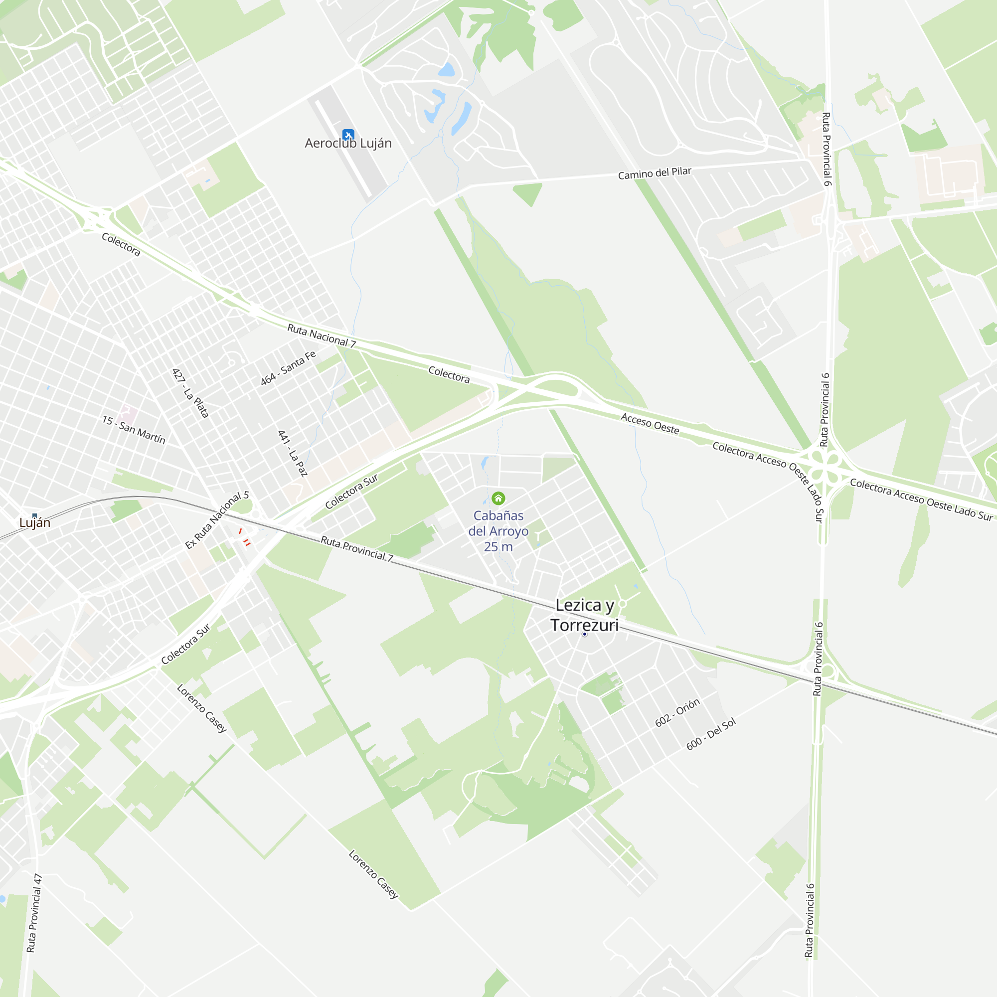 Cabañas del Arroyo map