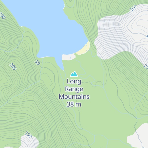 Map of Long Range Mountains