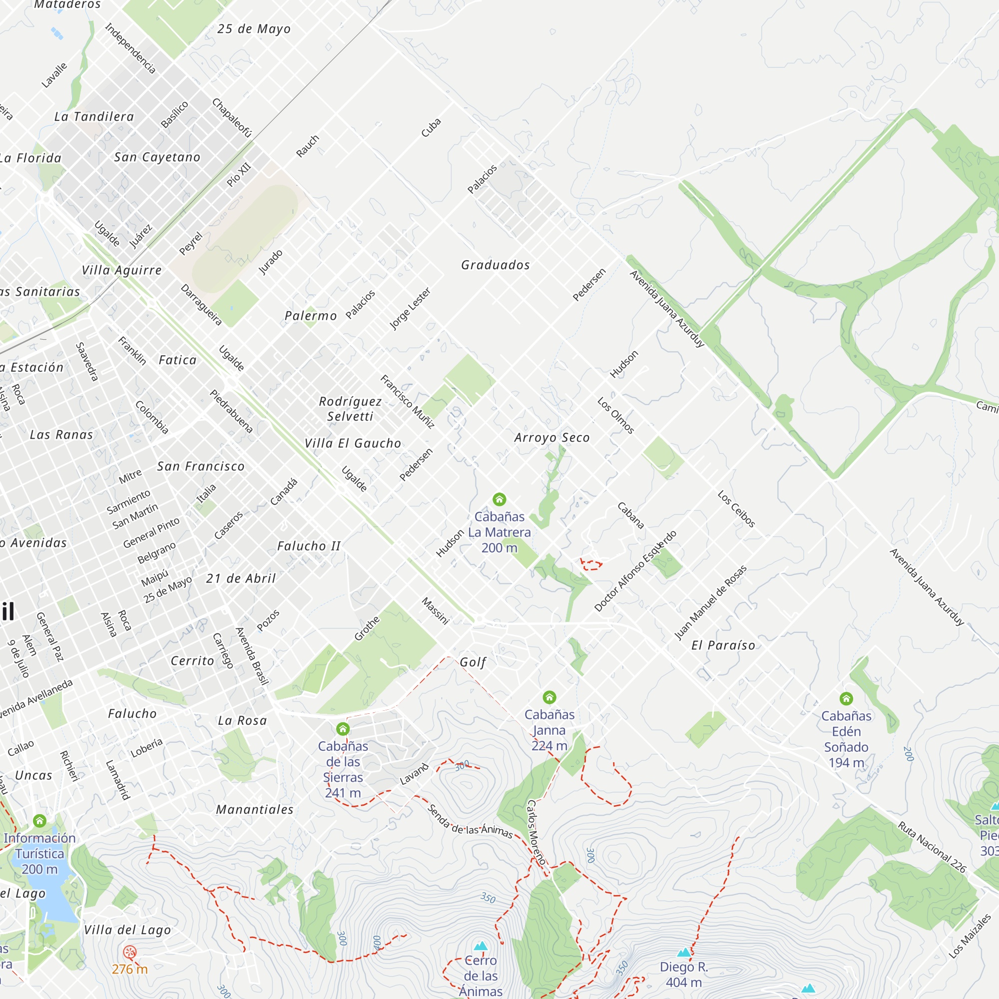Cabañas La Matrera map