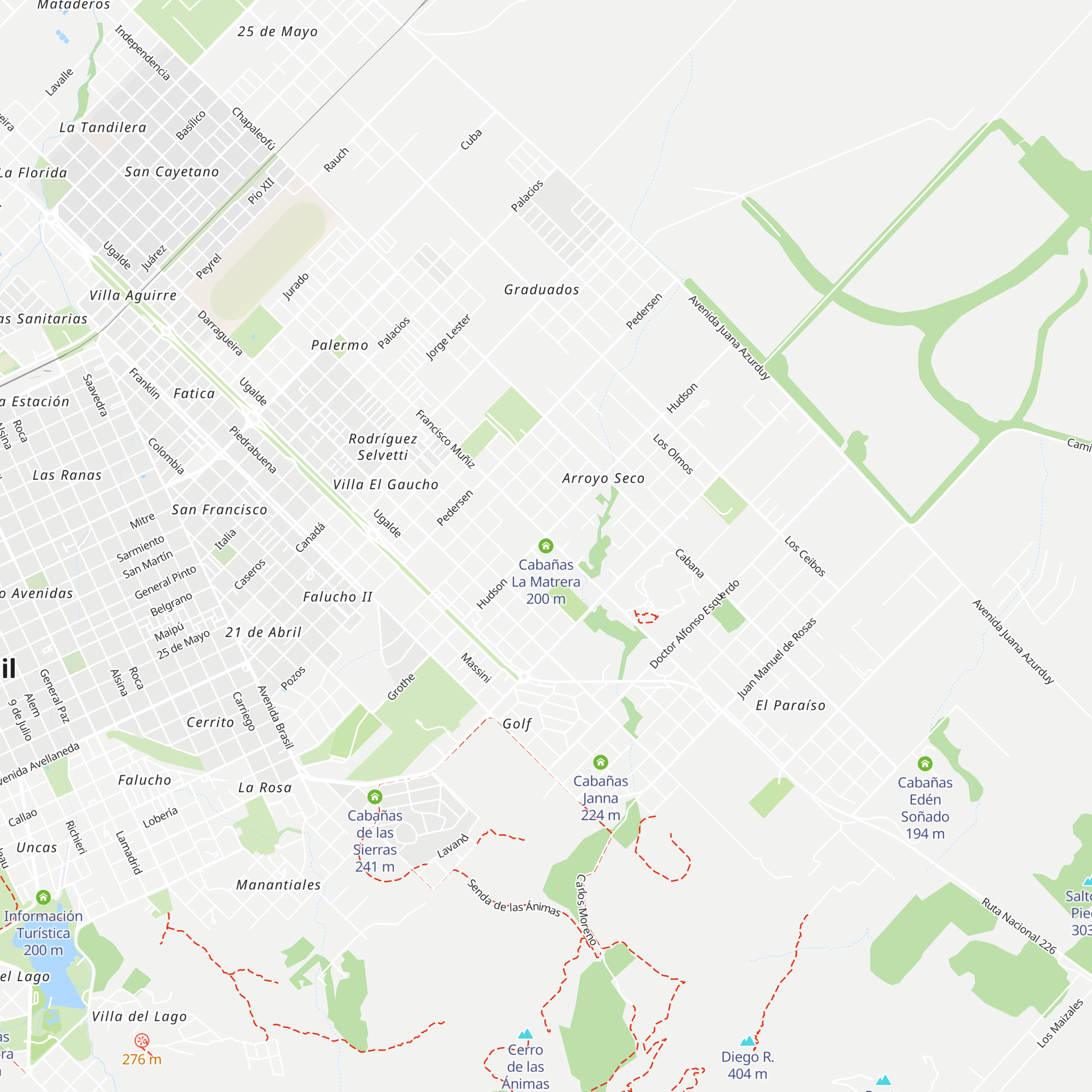 Cabañas La Matrera map