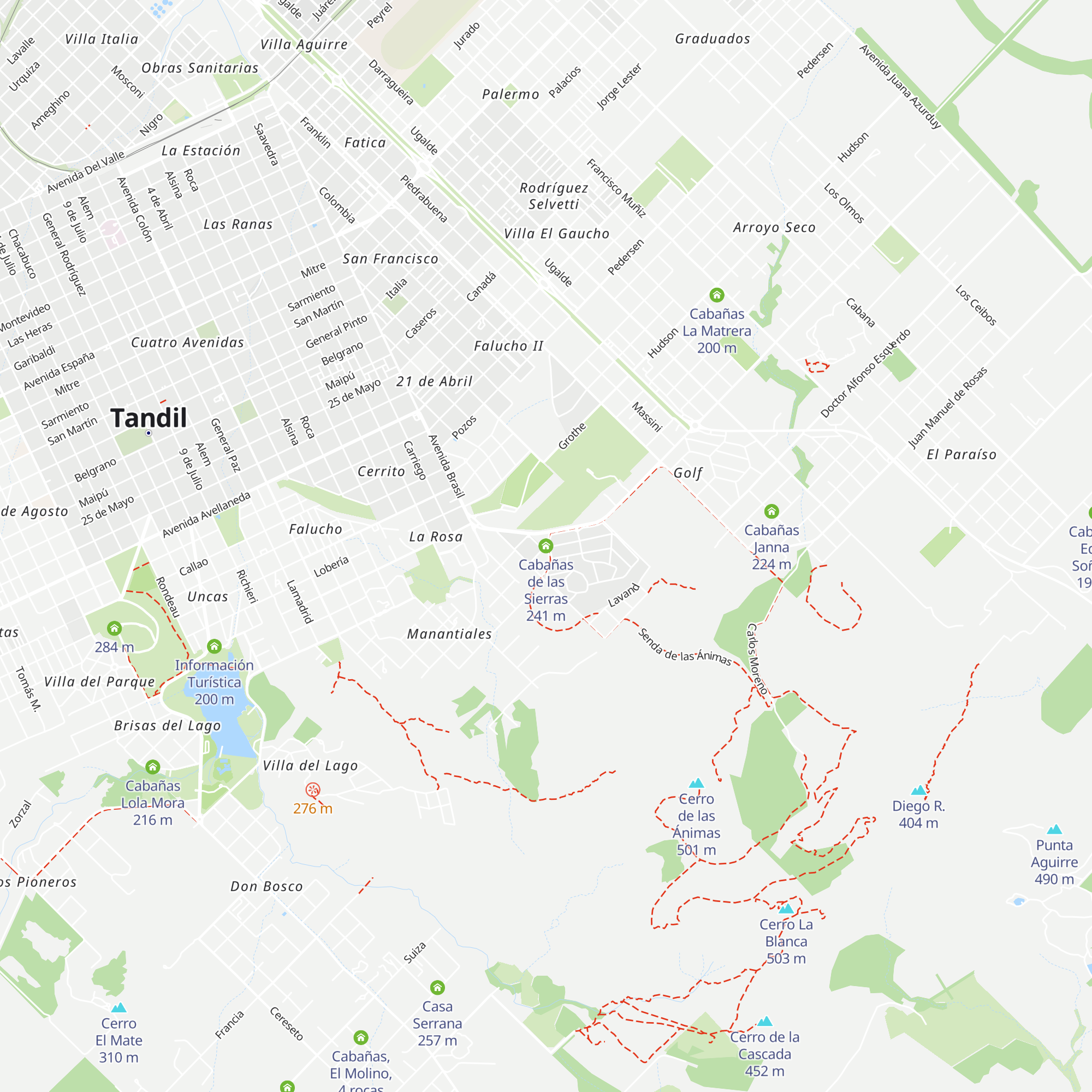 Cabañas de las Sierras map