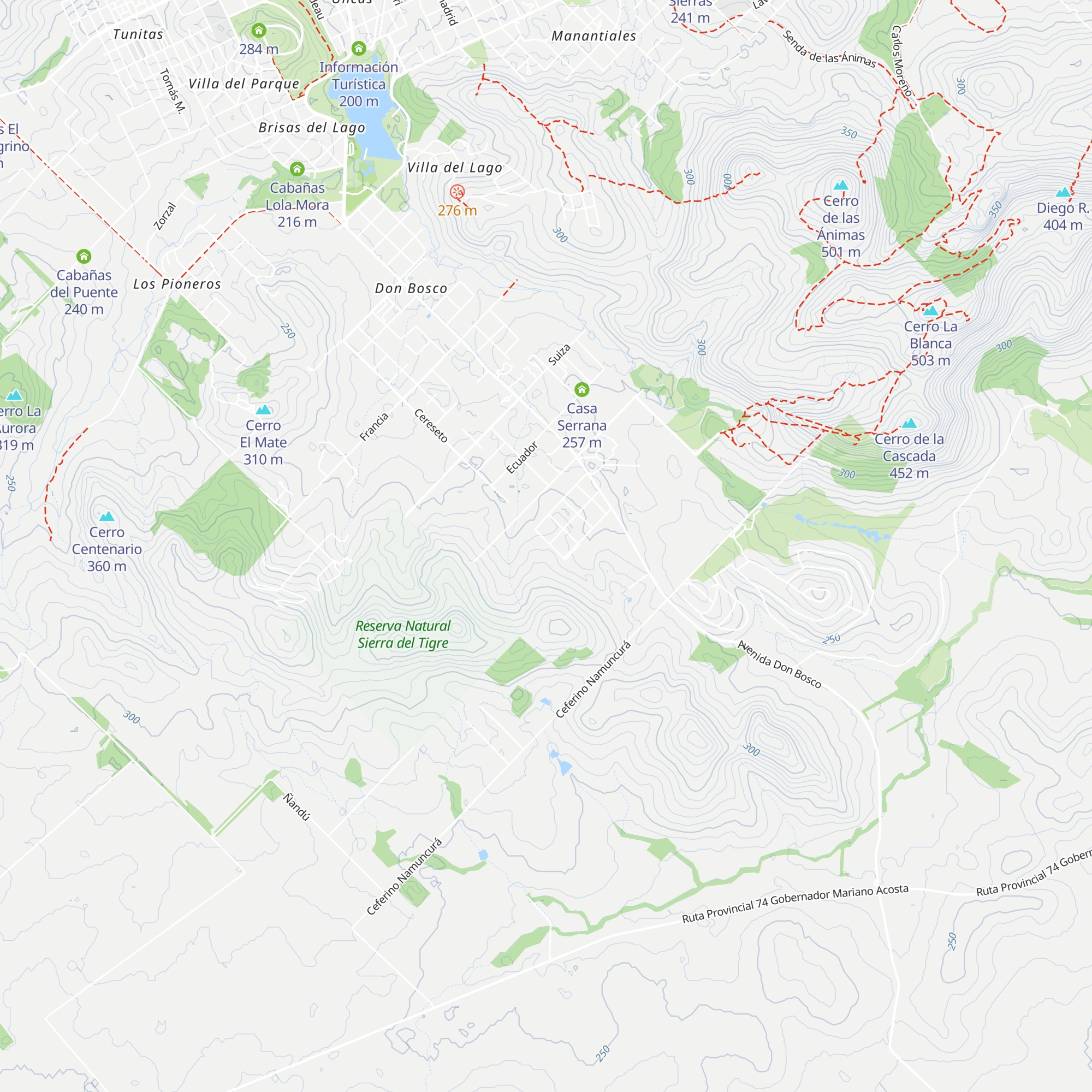Refugio del Valle map