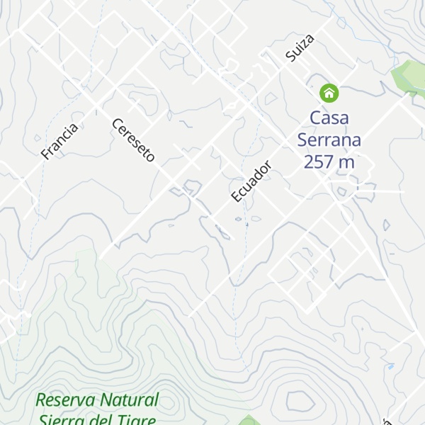 Map of Cabañas La Escondida, 4 rocas