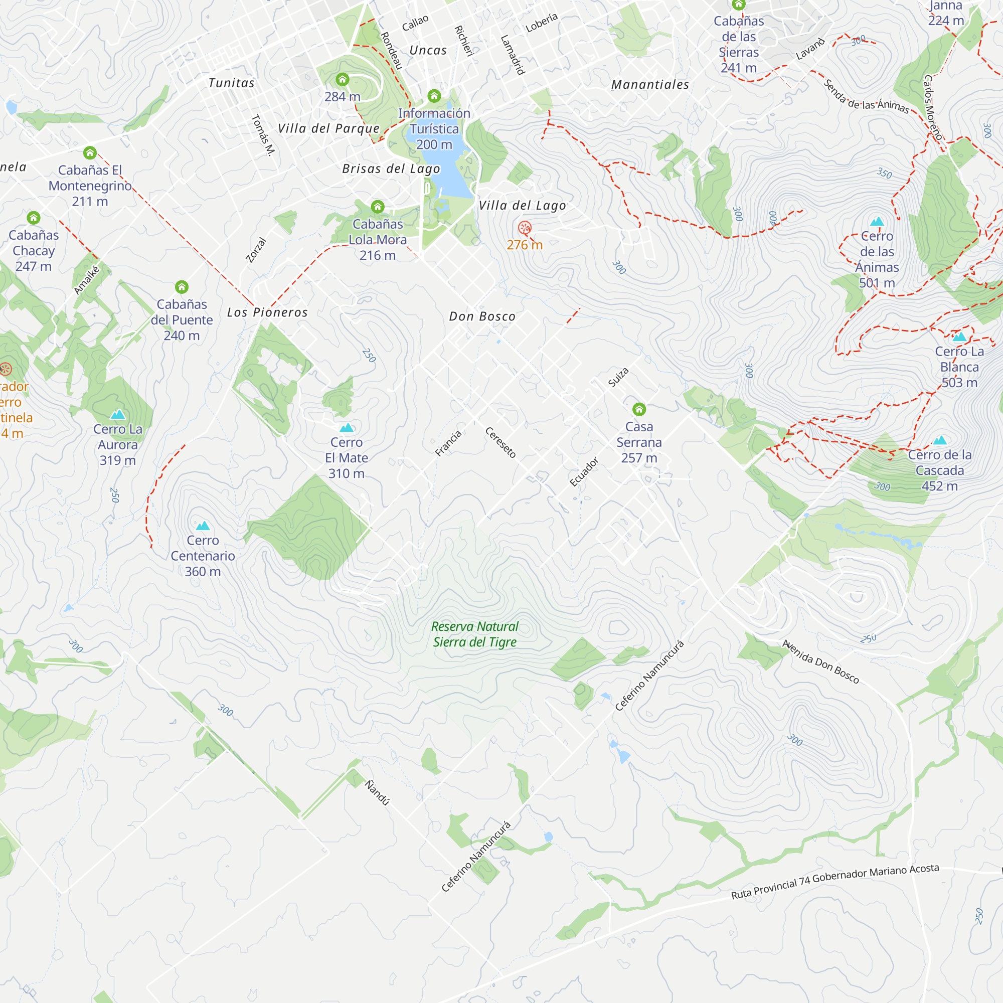 Cabañas La Casa de Campo map
