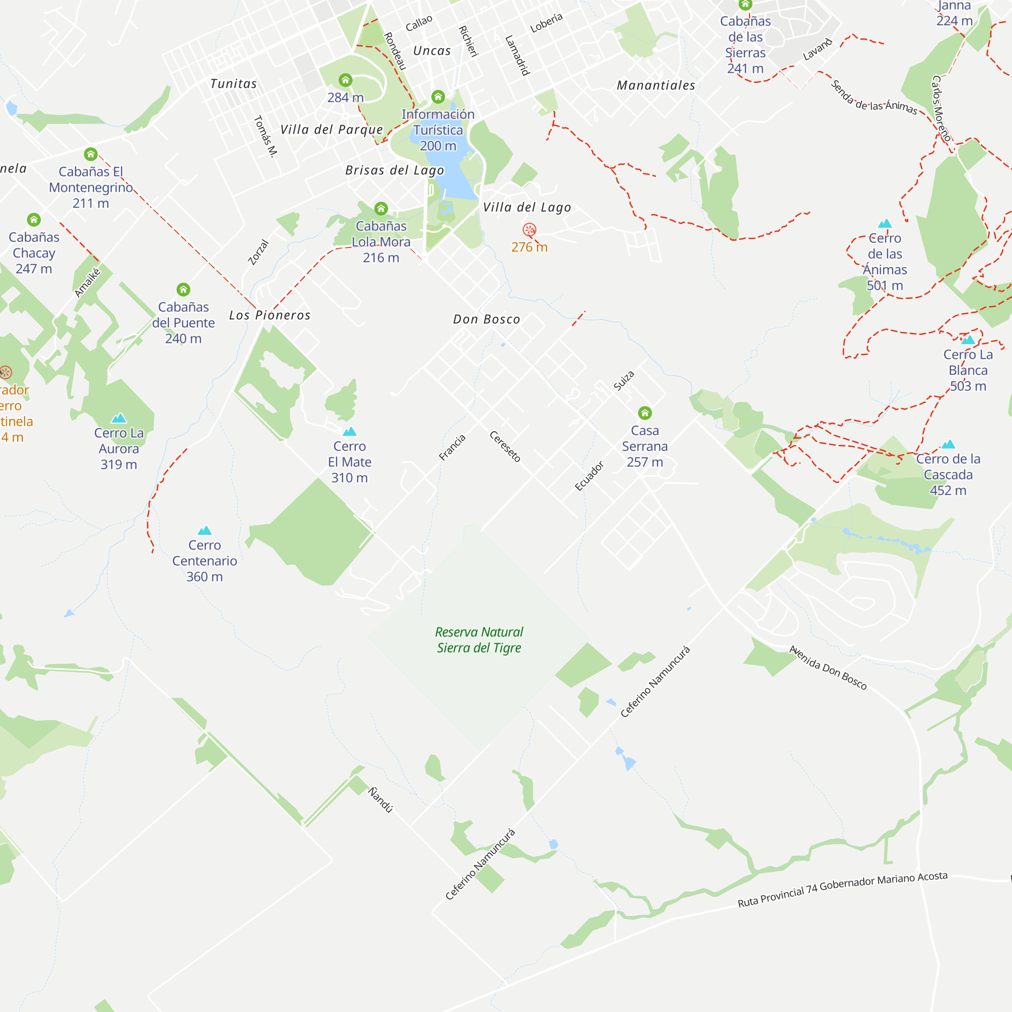 Cabañas La Casa de Campo map