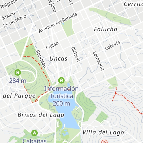 Map of Cabañas El Dique