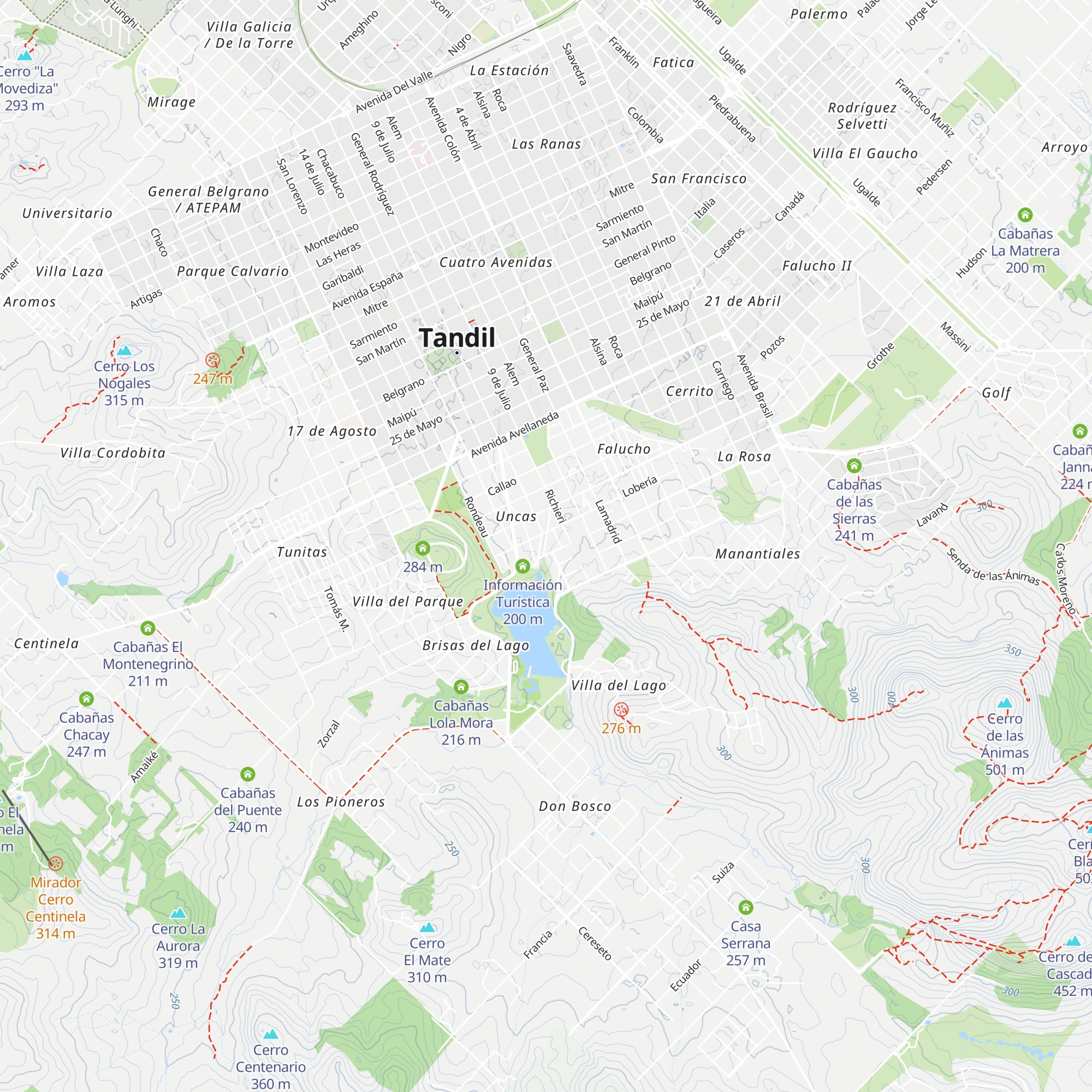 Cabañas El Dique map