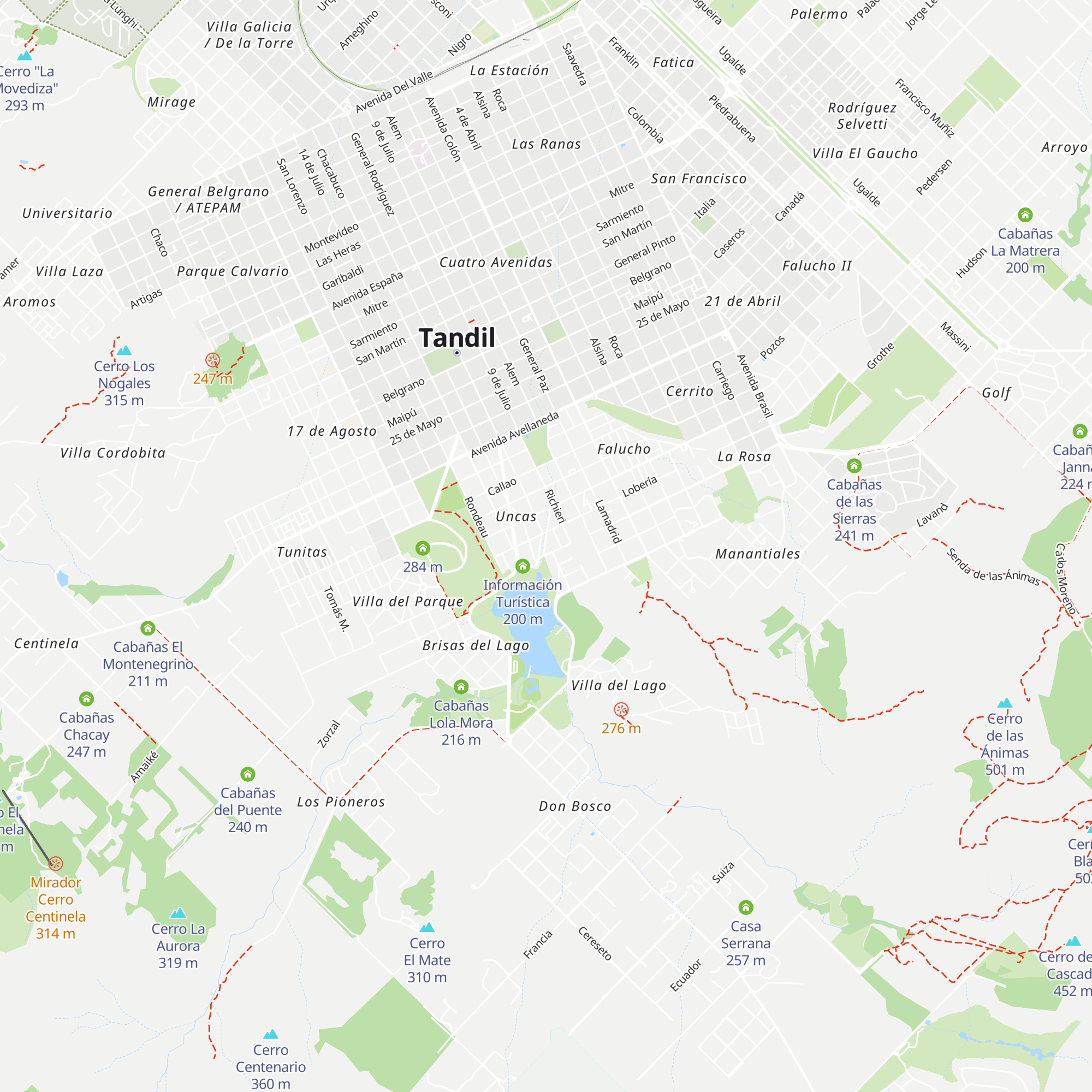 Cabañas El Dique map