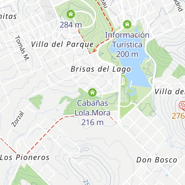 Map of Cabañas Lola Mora