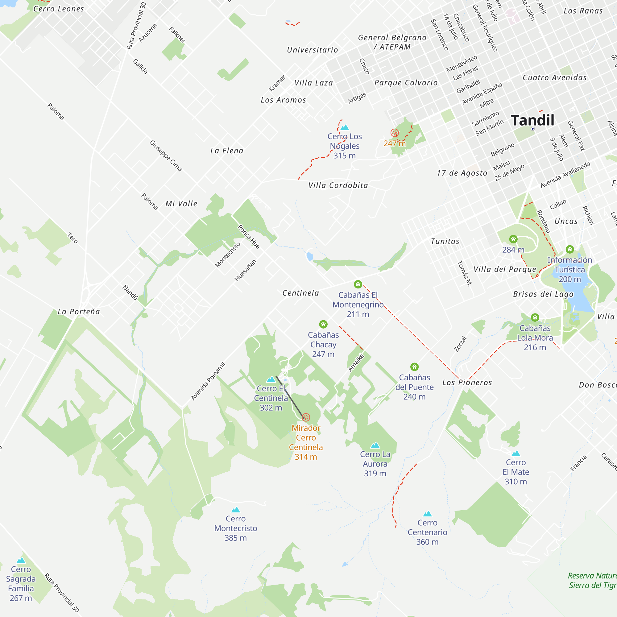 Cabañas Casa Alpina map