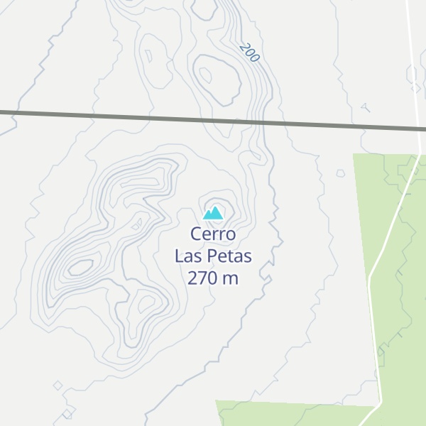 Map of Cerro Las Petas