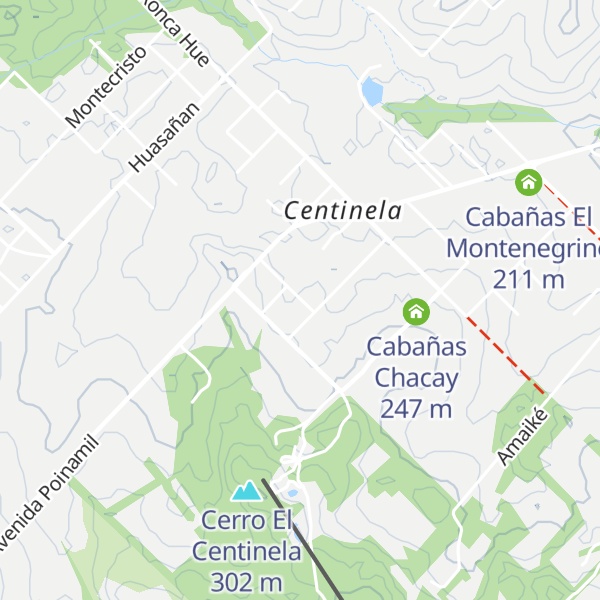 Map of Cabañas El Cazador