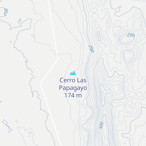 Map of Cerro Las Papagayo