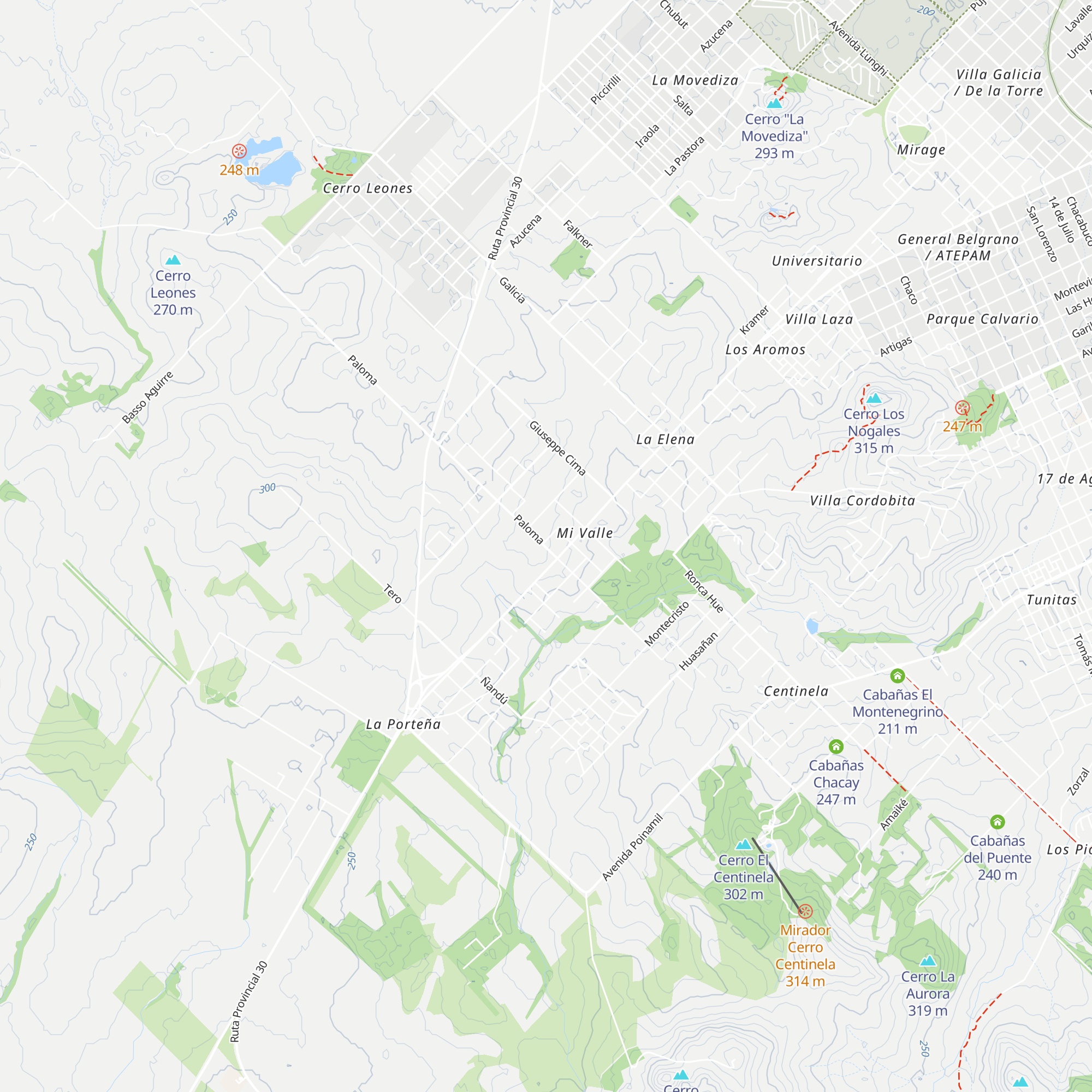 Cabañas Los Búhos map
