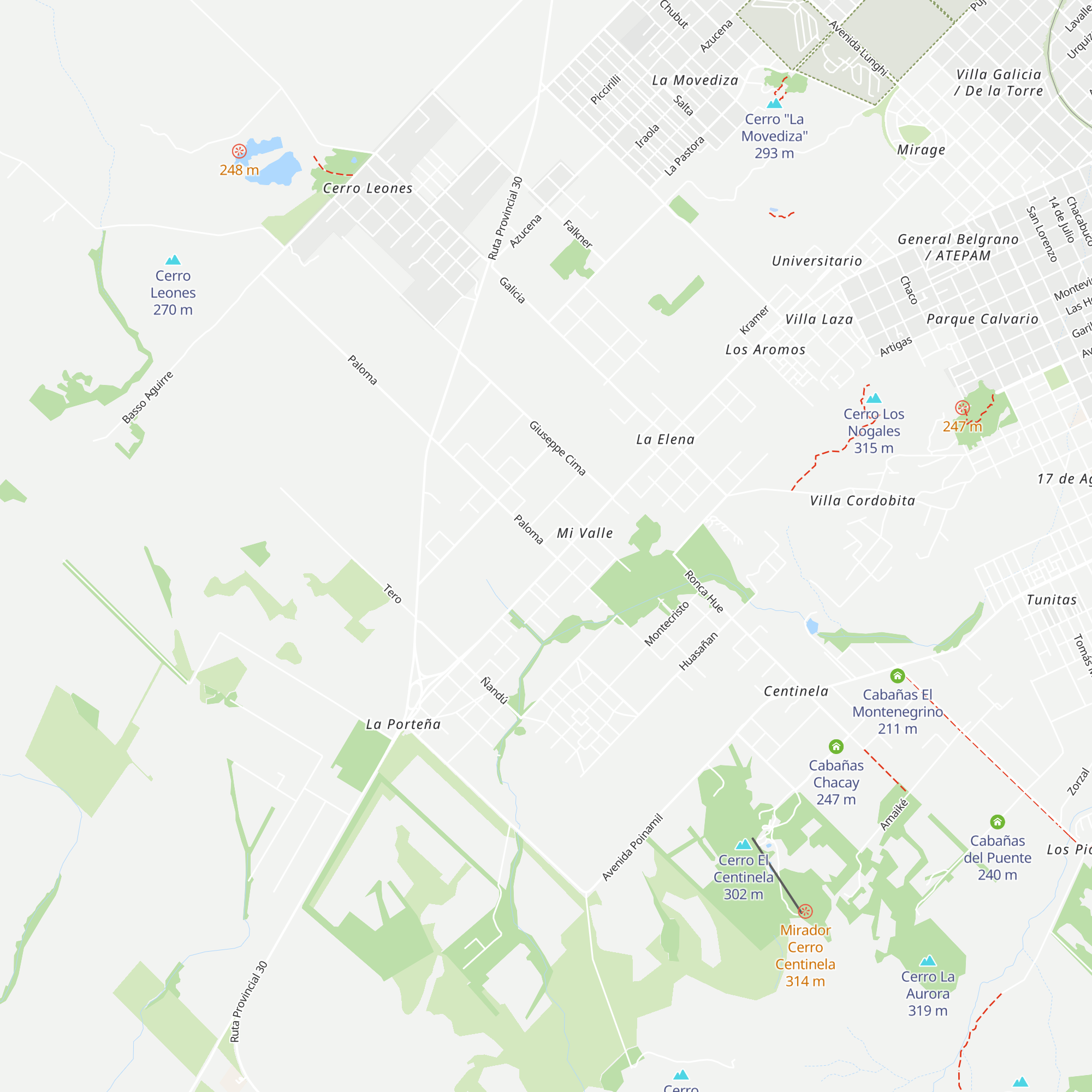Cabañas Los Búhos map