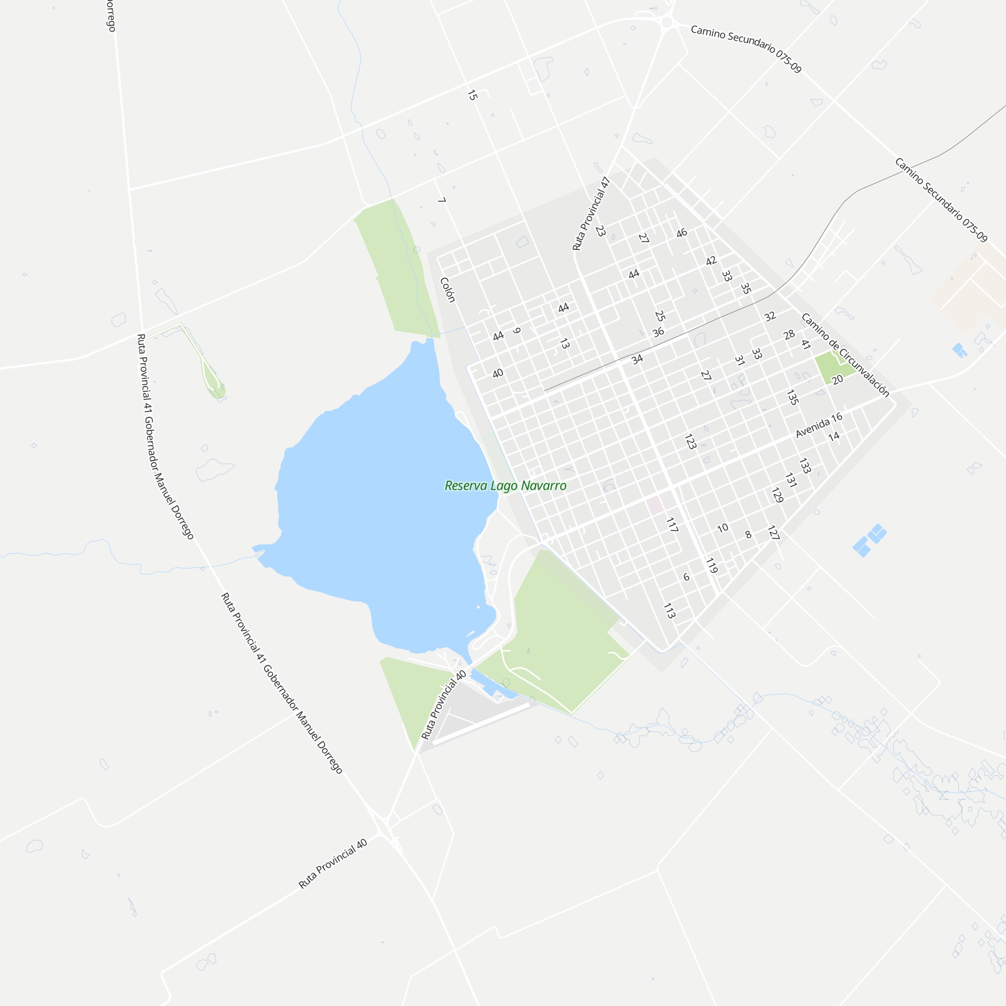 Cabañas Laguna Soleada map