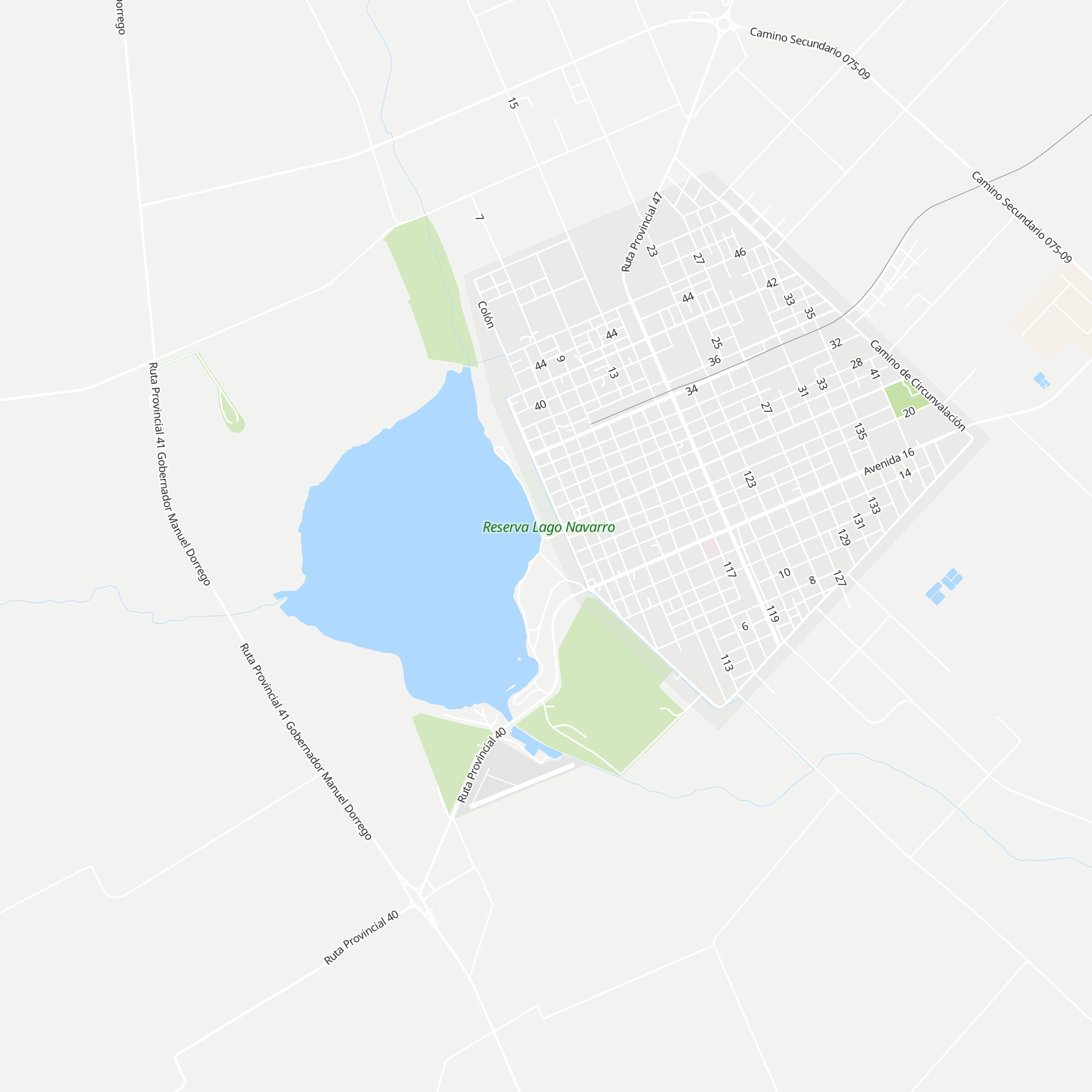 Cabañas Laguna Soleada map
