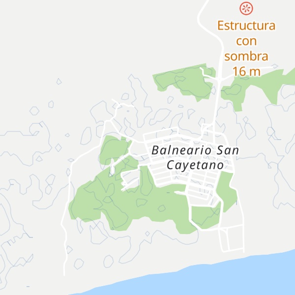 Map of Cabañas Balneario San Cayetano