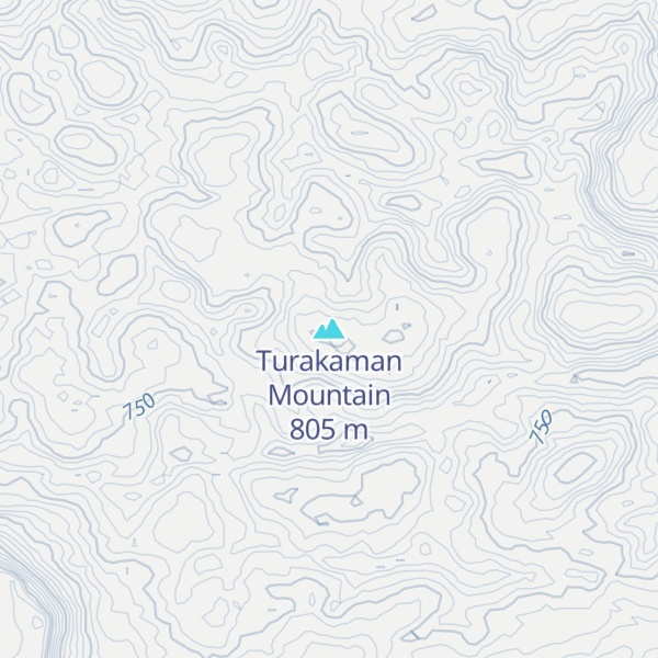 Map of Turakaman Mountain