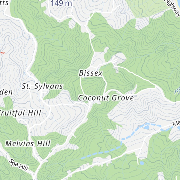 Map of Bissex Hill