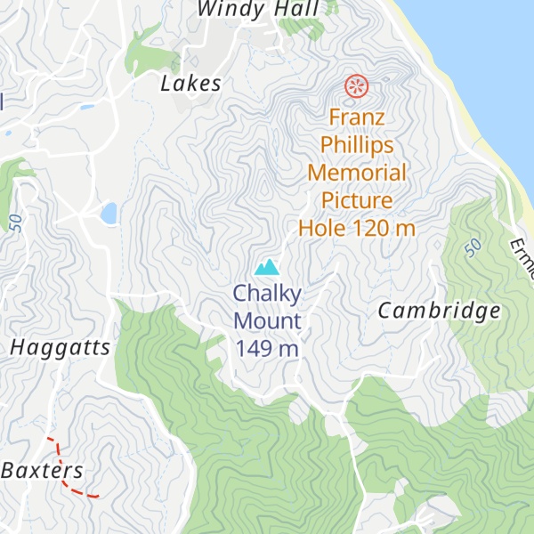 Map of Chalky Mount