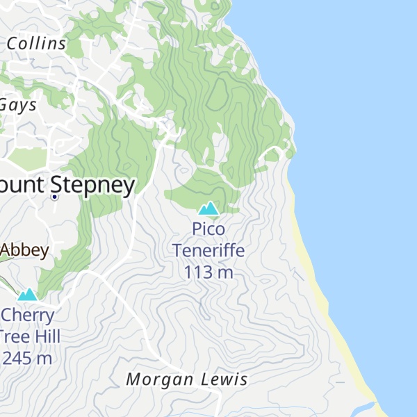 Map of Pico Teneriffe